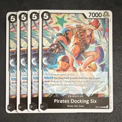 Playset Bandai One Piece TCG Pirates Docking Six OP15-088 Eng Black x4 - Image 1