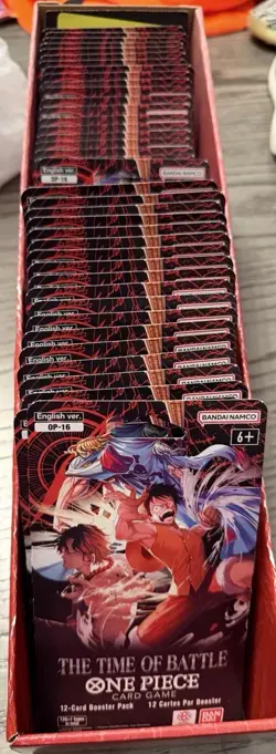 One Piece OP-16 The Time Of Battle Sleeved Booster Packs English - Lot of 13 - Image 1