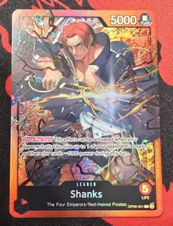 Shanks (Reprint) OP09-001 One Piece Starter Deck 23: RED Shanks Leader Near Mint - Image 1