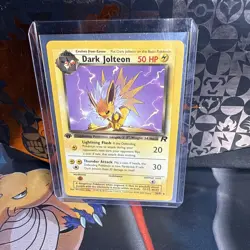 1st Edition Dark Jolteon LP Vintage 38/82 Team Rocket Pokemon Card - Image 1