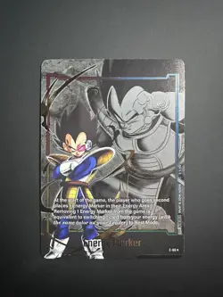 Dragon Ball Fusion World Card Game Vegeta Limited Energy Marker E-66 Gold Alt - Image 1