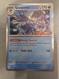 Pokemon Quaquaval SVP 005 Stamped Scarlet Violet Promo Card Near Mint Condition - Image 1