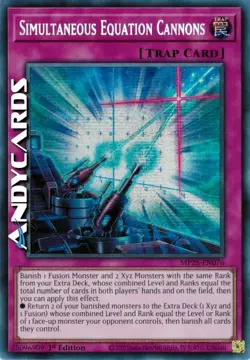 SIMULTANEOUS EQUATION CANNONS • Segreta Prismatica • MP25 EN076 • 1Ed • Yugioh! - Image 1