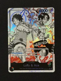 ONE PIECE CARD GAME Luffy & Ace ST30-001 Alt Art Leader NM - Image 1