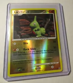 Pokemon TCG Stormfront Larvitar Reverse Holo Card 63/100 Played 2008 RARE HTF - Image 1