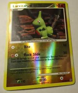 Pokemon TCG Stormfront Larvitar Reverse Holo Card 63/100 Played 2008 RARE HTF - Image 2