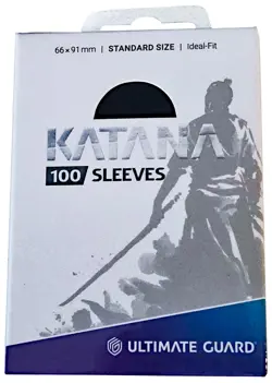 100 Ultimate Guard Katana Black Card Sleeves Standard Deck Protectors - Image 1