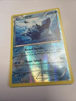 Pokemon TCG Card 2016 XY BREAKpoint - Lapras 28/122 Reverse Holo MP+ - Image 2