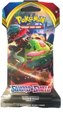 1 Sword and Shield Sleeved Booster Pack - Base Set - New/Sealed - Pokemon Cards - Image 1
