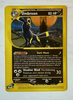 Umbreon Aquapolis 41/147 Rare Non-Holo Pokemon Card English 2002 - Image 1