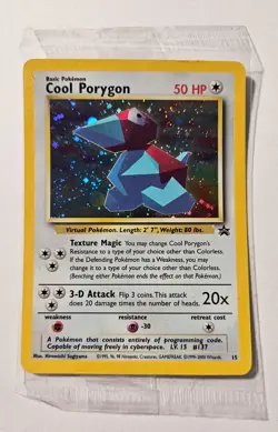 Pokemon TCG Card - Cool Porygon Promo Black Star #15 (NEW, SEALED!!) - Image 1
