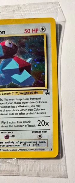 Pokemon TCG Card - Cool Porygon Promo Black Star #15 (NEW, SEALED!!) - Image 2