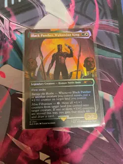 MTG - BLACK PANTHER WAKANDAN KING - MYTHIC - RAINBOW FOIL - NM - SLD - 1747 - Image 1