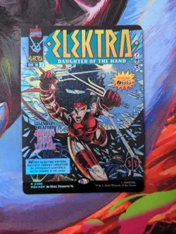 Marvel Super Heroes #395 Elektra, Daughter of the Hand (Borderless) Foil NM/M - Image 1
