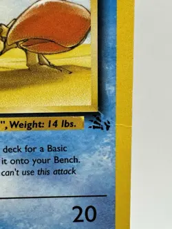 Pokemon TCG Krabby Card 51/62 Fossil Symbol Slash Error Misprint 1999 Vintage - Image 3