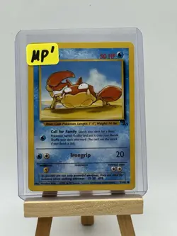 Pokemon TCG Krabby Card 51/62 Fossil Symbol Slash Error Misprint 1999 Vintage - Image 5