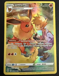Pokemon TCG Flareon TG01/TG30 Brilliant Stars Trainer Gallery Holo EN 110HP - Image 1