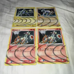 Pokemon Arceus Lv.100 Platinum Holo Rare Card 2009 (Electric, Fire & Earth) - Image 2