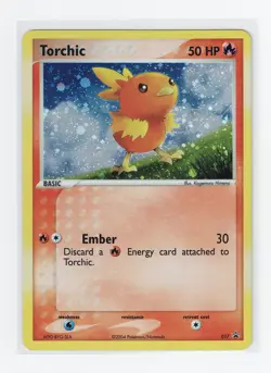 Pokemon Torchic 017 Black Star Promo Holo Rare Vintage MP - Image 1
