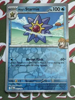 Pokemon TCG Destined Rivals 047/182 Misty's Starmie REVERSE HOLO Mint Pack Fresh - Image 1