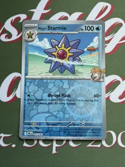 Pokemon TCG Destined Rivals 047/182 Misty's Starmie REVERSE HOLO Mint Pack Fresh - Image 2