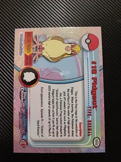 1999 Pokemon Topps Chrome Series 1 - #18 Pidgeot - Black Topps Logo Mint/NM - Image 3