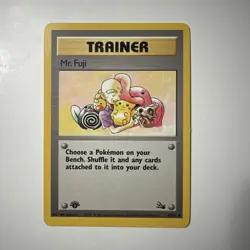 Pokemon TCG Mr. Fuji 58/62 Fossil 1st Edition LP - Image 1