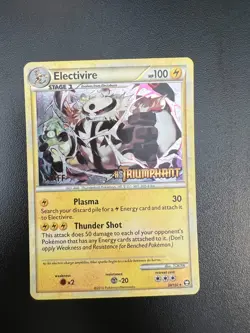 Pokemon Electivire 20/102 HGSS Triumphant Prerelease STAFF Promo Holofoil LP - Image 1