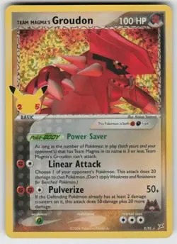 Team Magma's Groudon 9/95 Celebrations: Classic Collection Pokemon Holo NM - Image 1