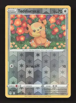 Teddiursa 126/203 Common Evolving Skies Pokemon Reverse Holo Moderately Played - Image 1
