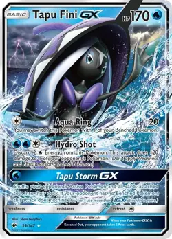 Tapu Fini GX - Pokemon Burning Shadows #39 MP - Image 1