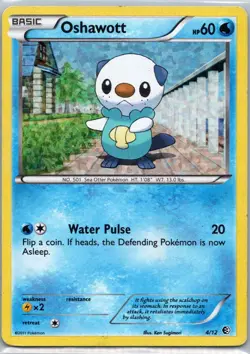 Pokemon TCG Oshawott 4/12 McDonalds Collection 2011 Holo MP - Image 1