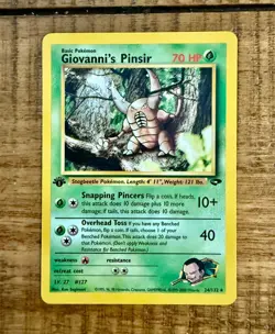 Giovanni's Pinsir 24/132 1st Edition 2000 Pokemon Gym Challenge Rare Non Holo - Image 1