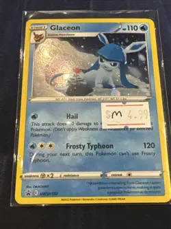 Pokemon Sword & Shield Black Star Promo Glaceon Holo SWSH192 Near Mint - Image 1