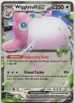 Wigglytuff ex 040/165 Double Rare 151 Holo Near Mint - Image 1