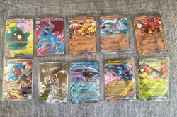 Journey Together Pokemon lot:Lycanroc, Swinub, Iono’s Bellibolt ex, Salamence ex - Image 1