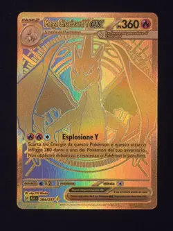 Pokemon Mega Charizard Y ex Gold Ultra Rare 294/217 Ascesa Eroica Italiano - Image 1