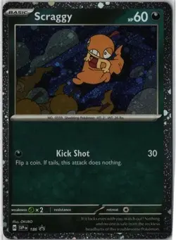 Scraggy #186 (Cosmos Holo) Holo Promo Scarlet & Violet Promo NM Pokemon TCG - Image 1