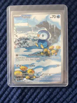 Piplup Full Art / Illustration Rare – Beautiful Snow Scene – Pokemon TCG NM - Image 1
