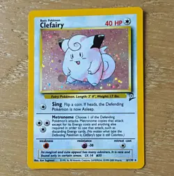 Wizards of the Coast Pokemon TCG Clefairy 6/130 Holo Basic HP 40 EN 1999 - Image 1