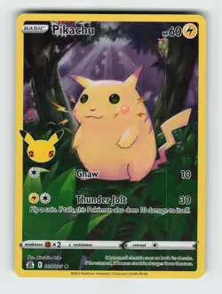 Pikachu 005/025 Holo Rare Celebrations Pokemon 2021 Moderately Played - Image 1