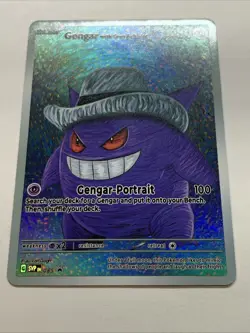 Gengar With Grey Felt Hat Pokemon ACG Card Holo Foil Art Anime Van Gogh Portrait - Image 5