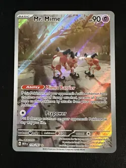 Mr. Mime 179/165 Pokemon English 151 Illustration Rare Full Art Holo NM - Image 1