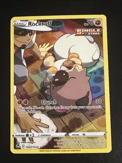Rockruff TG07/TG30 Pokemon Silver Tempest Trainer Gallery Full Art Holo NM - Image 1