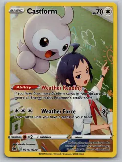 Castform TG11/TG30 Holo Lost Origin Trainer Gallery Pokemon Holo NM - Image 1