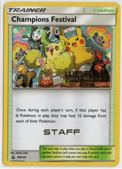 Pokemon Champions Festival SM148 World Championships 2018 STAFF Promo LP - Image 1