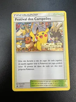 Pokemon PORTUGUESE Champions Festival SM231 World Championships 2019 Promo LP - Image 1