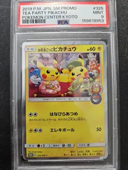 Pokemon PSA 9 Japanese Tea Party Pikachu Holo 2019 Promo 325/SM-P MINT - Image 1
