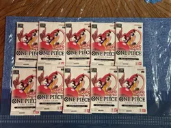 Round 1 x One Piece Card Game Promotional Pack - ENGLISH Lot of 10 Sealed Packs - Image 1