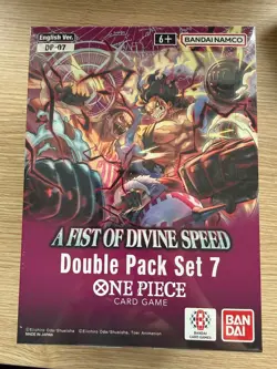 ONE PIECE DOUBLE PACK SET 7 DISPLAY A FIST OF DIVINE SPEED ENG DP07 OP11 SEALED - Image 1